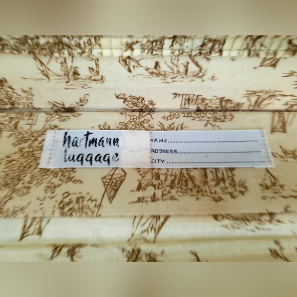 Vintage Tweed Suitcase with Leather Accents - Picture 7 of 13